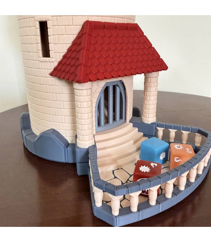 برج تاس مدل قلعه مکانیکی Dice Tower Mechanical Trap Door