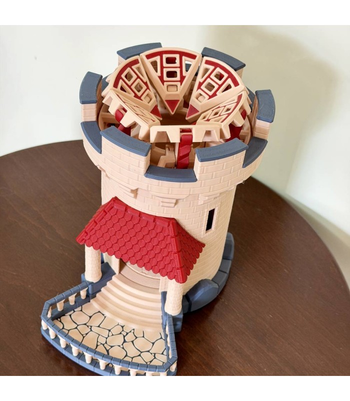 برج تاس مدل قلعه مکانیکی Dice Tower Mechanical Trap Door