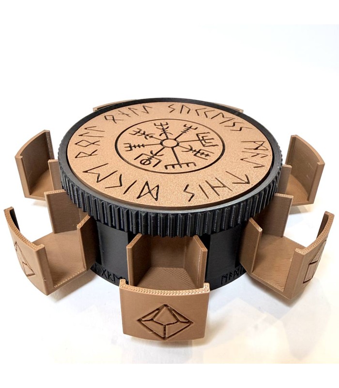 جعبه تاس مکانیکی مدل طلسم D&D Mechanical Runic Dice Box dnd