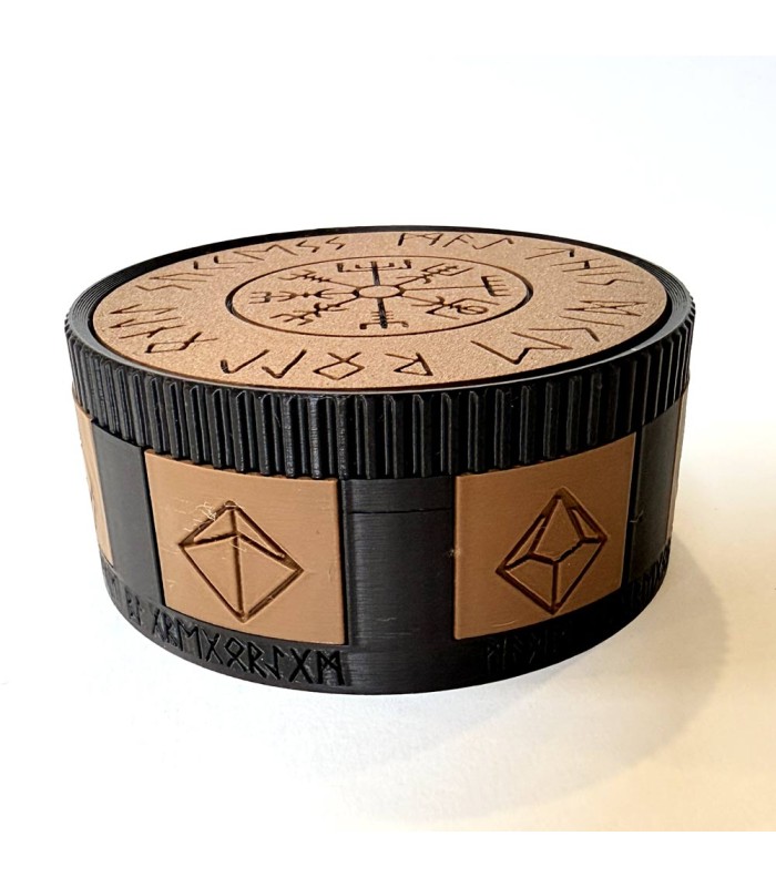 جعبه تاس مکانیکی مدل طلسم D&D Mechanical Runic Dice Box dnd