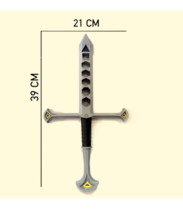 محفظه تاس نقش آفرینی مدل شمشیر نارسیل Narsil D&D Dice Blade dnd