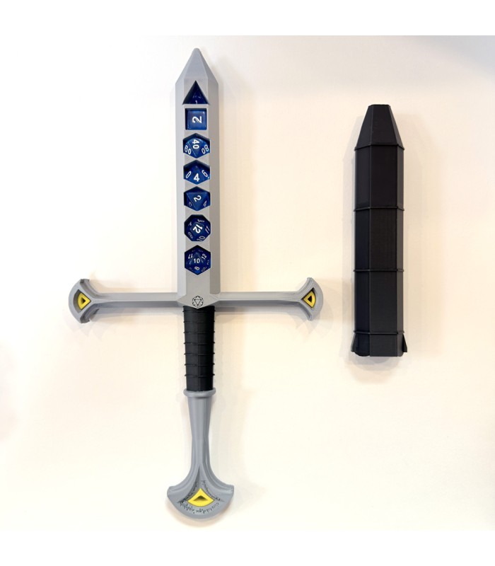 محفظه تاس نقش آفرینی مدل شمشیر نارسیل Narsil D&D Dice Blade dnd