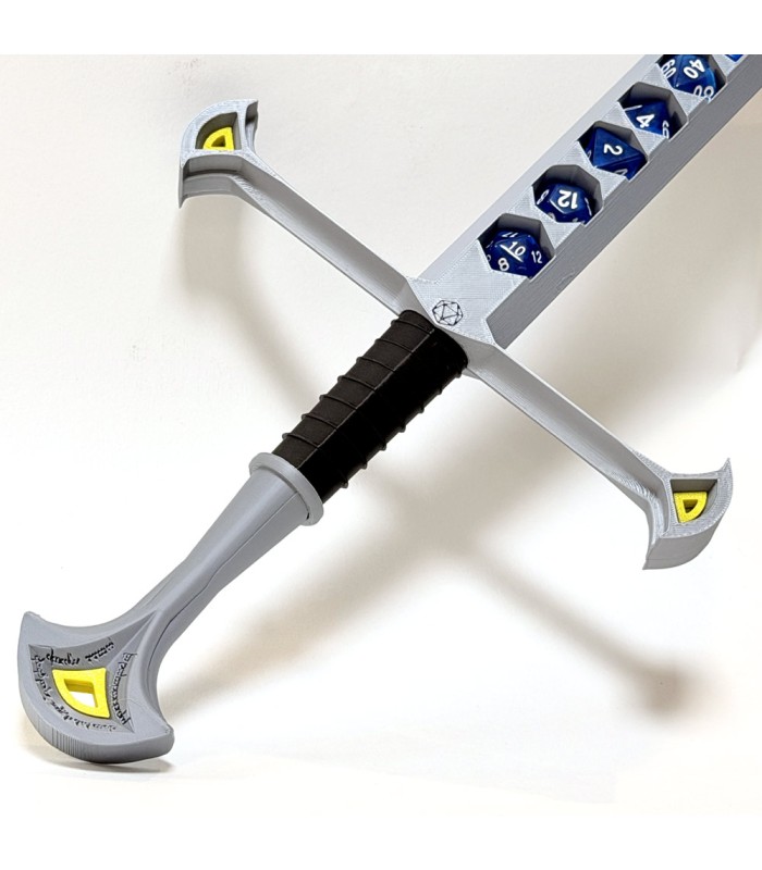 محفظه تاس نقش آفرینی مدل شمشیر نارسیل Narsil D&D Dice Blade dnd
