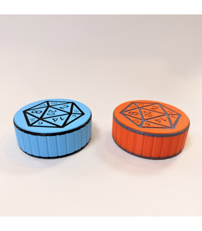 محفظه تاس مدل جعبه پیچی تاس 20 وجهی D&D D20 Dice Storage dnd