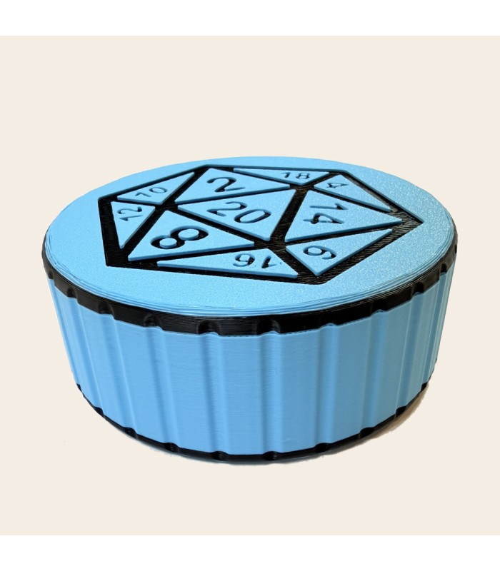 محفظه تاس مدل جعبه پیچی تاس 20 وجهی D&D D20 Dice Storage dnd