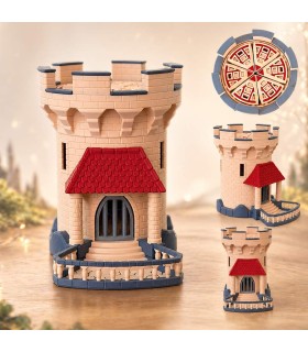 برج تاس مدل قلعه مکانیکی Dice Tower Mechanical Trap Door