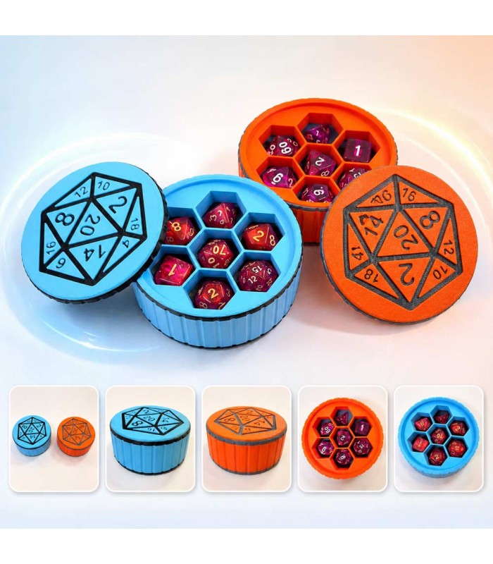 محفظه تاس مدل جعبه پیچی تاس 20 وجهی D&D D20 Dice Storage dnd