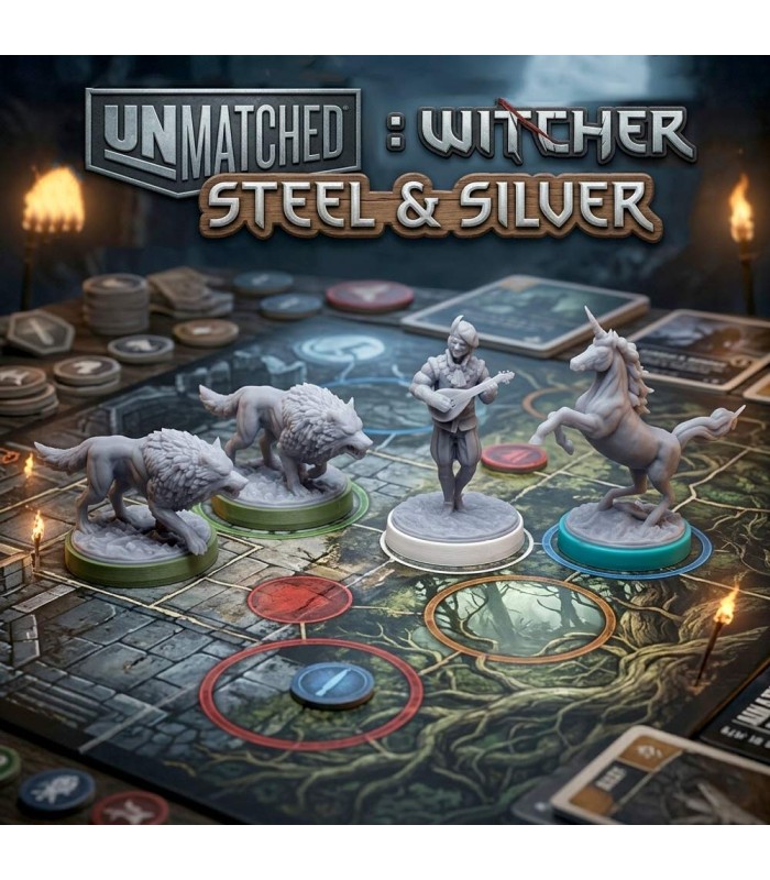 فیگور همرزم های بازی بی همتا آنمچد ویچر نقره Unmatched: The Witcher Steel and Silver Figure Pack