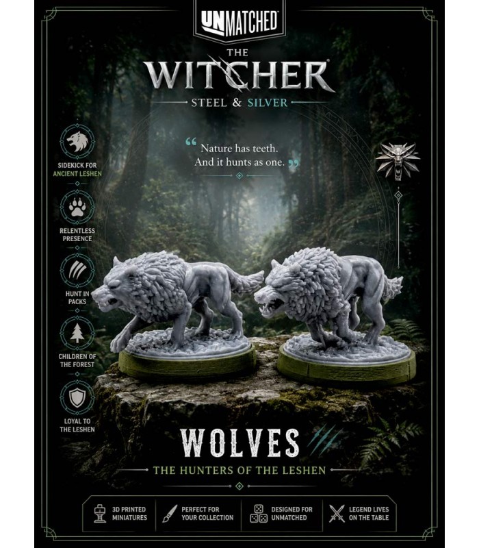 فیگور همرزم های بازی بی همتا آنمچد ویچر نقره Unmatched: The Witcher Steel and Silver Figure Pack