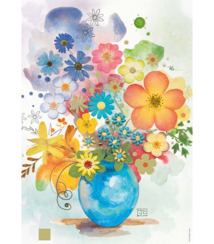 پازل 500 تکه (Florals Blue)