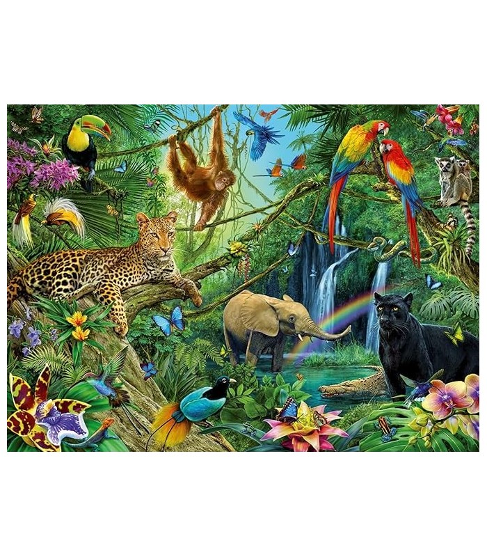 پازل 200 تکه حیوانات در جنگل animals on the jungle 200 ravensburger