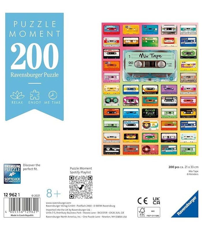 پازل 200 تکه نوار کاست mix tape 200 ravensburger