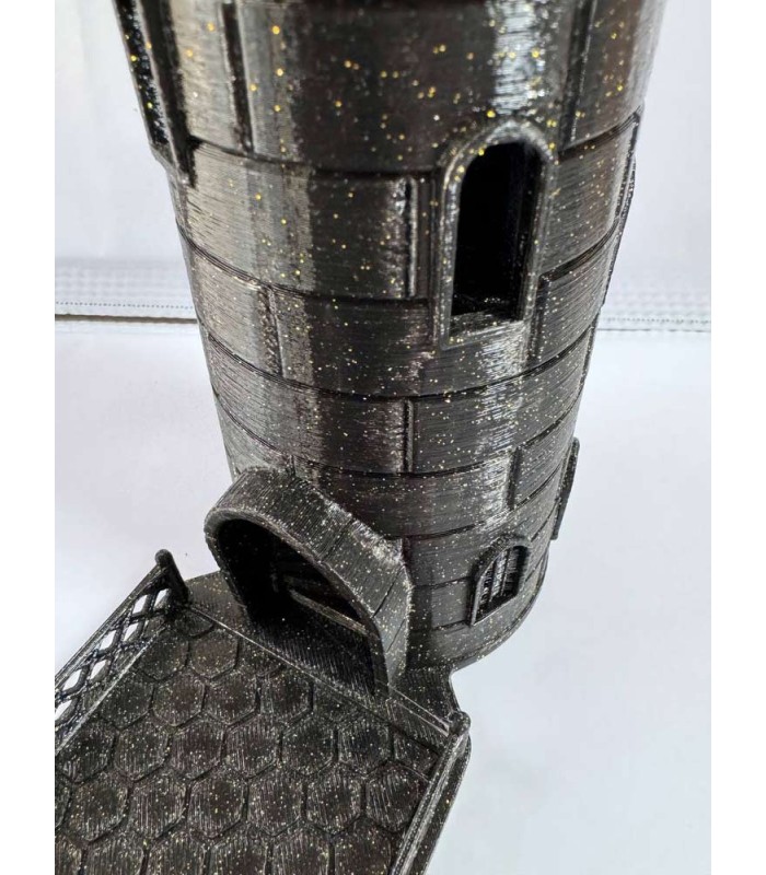 برج تاس مشکی اکلیلی مدل قلعه Dice Tower