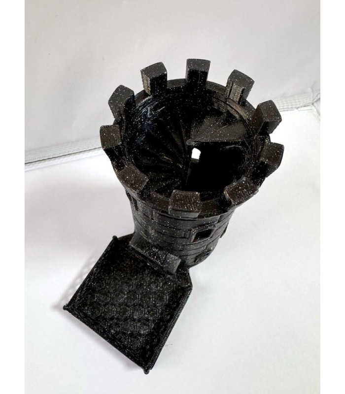 برج تاس مشکی اکلیلی مدل قلعه Dice Tower