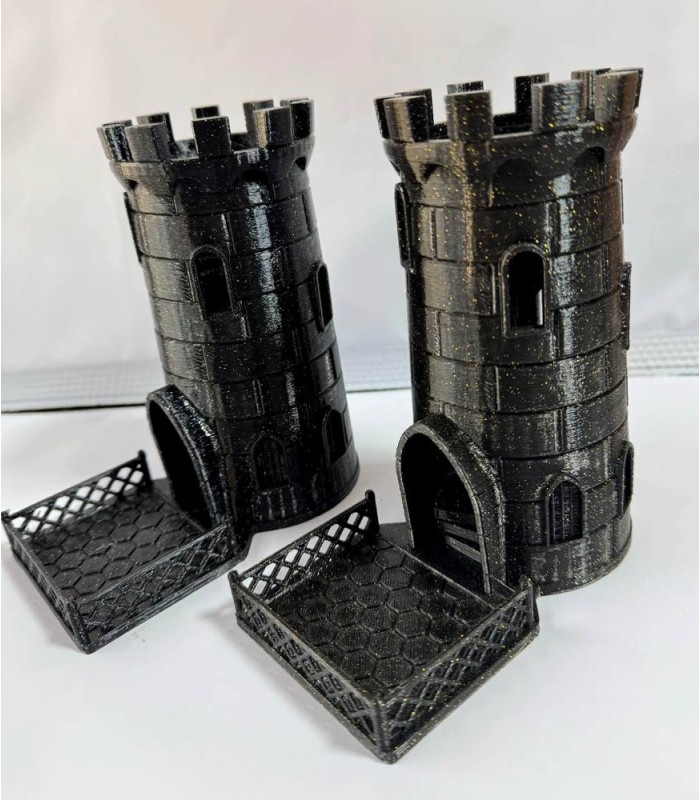 برج تاس مشکی اکلیلی مدل قلعه Dice Tower